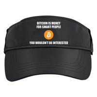 Bitcoin Is Money For Smart People You WouldnT Be Interested Adult Drive Performance Visor