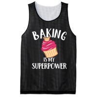 Baking Is My Superpower Baking Lovers Baking Themed Gift Mesh Reversible Basketball Jersey Tank