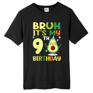 Bruh Its My 9th Birthday Avocado 9 Year Old Party Tall Fusion ChromaSoft Performance T-Shirt