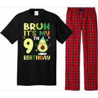 Bruh Its My 9th Birthday Avocado 9 Year Old Party Pajama Set