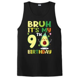 Bruh Its My 9th Birthday Avocado 9 Year Old Party PosiCharge Competitor Tank