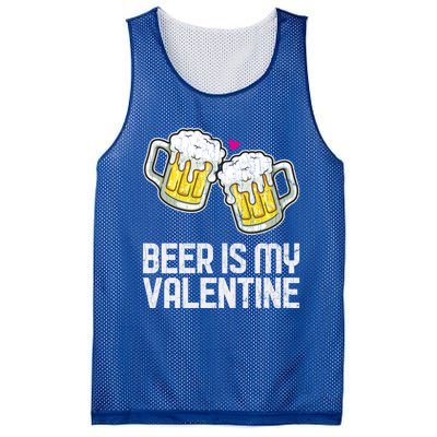 Beer Is My Valentine Sarcastic Singles Funny Gift Mesh Reversible Basketball Jersey Tank