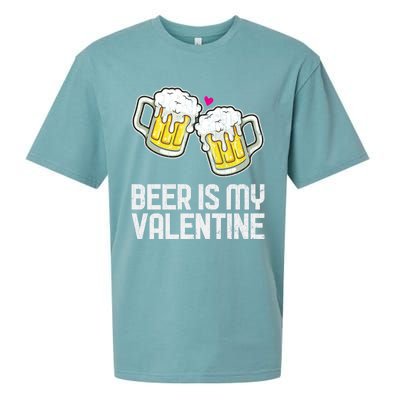 Beer Is My Valentine Sarcastic Singles Funny Gift Sueded Cloud Jersey T-Shirt