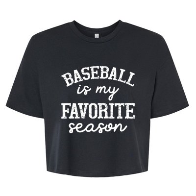 Baseball Is My Favorite Season Graphic Bella+Canvas Jersey Crop Tee