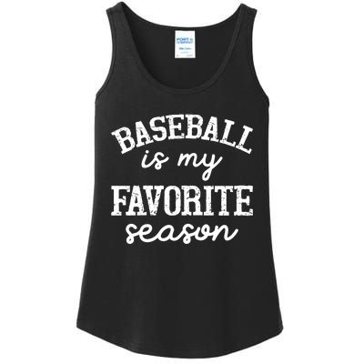 Baseball Is My Favorite Season Graphic Ladies Essential Tank