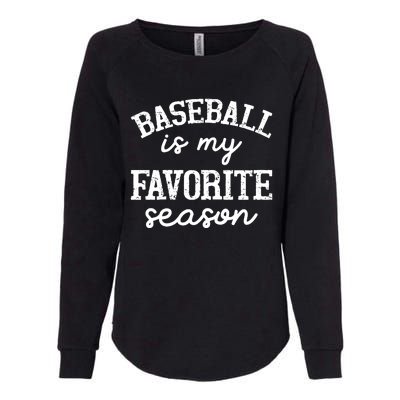 Baseball Is My Favorite Season Graphic Womens California Wash Sweatshirt