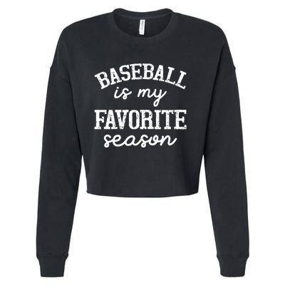 Baseball Is My Favorite Season Graphic Cropped Pullover Crew