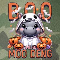 Boo I Mean Moo Deng Halloween Pygmy Hippo Gift Legacy Tie Dye Trucker Hat