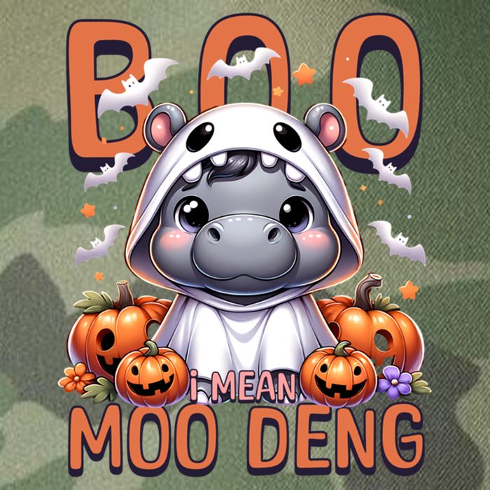 Boo I Mean Moo Deng Halloween Pygmy Hippo Gift Legacy Tie Dye Trucker Hat