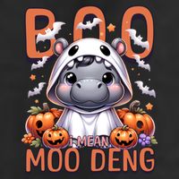 Boo I Mean Moo Deng Halloween Pygmy Hippo Gift Cool Comfort Performance Bucket Hat