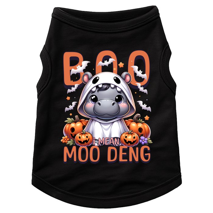 Boo I Mean Moo Deng Halloween Pygmy Hippo Gift Doggie Tank