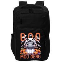 Boo I Mean Moo Deng Halloween Pygmy Hippo Gift Impact Tech Backpack