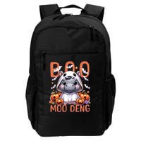 Boo I Mean Moo Deng Halloween Pygmy Hippo Gift Backpack