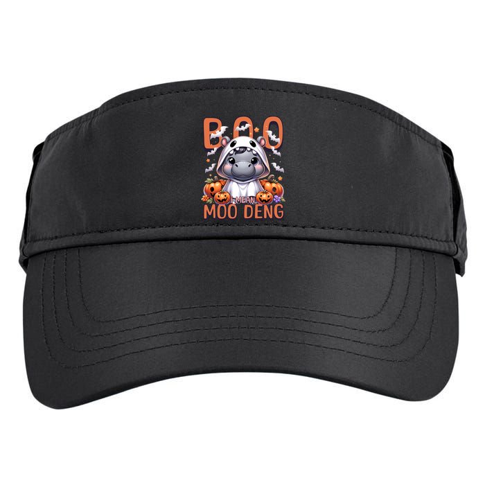 Boo I Mean Moo Deng Halloween Pygmy Hippo Gift Adult Drive Performance Visor