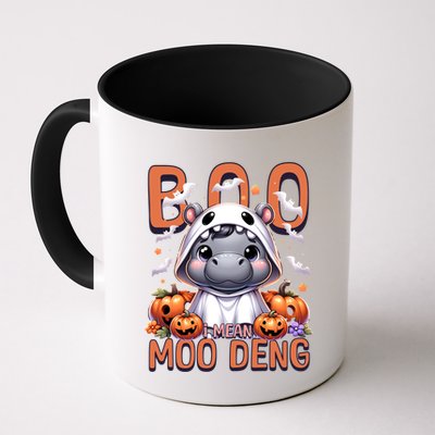 Boo I Mean Moo Deng Halloween Pygmy Hippo Gift Mug