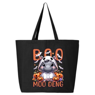 Boo I Mean Moo Deng Halloween Pygmy Hippo Gift 25L Jumbo Tote