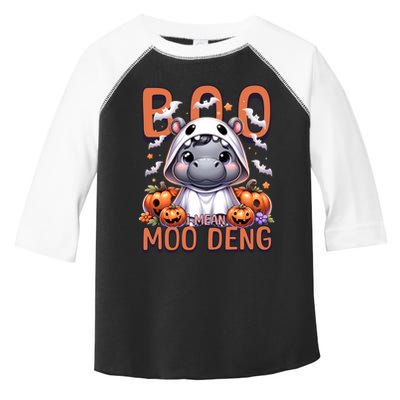 Boo I Mean Moo Deng Halloween Pygmy Hippo Gift Toddler Fine Jersey T-Shirt