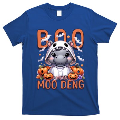 Boo I Mean Moo Deng Halloween Pygmy Hippo Gift T-Shirt