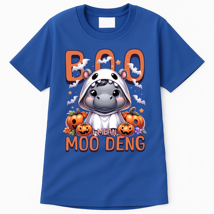 Boo I Mean Moo Deng Halloween Pygmy Hippo Gift Tall T-Shirt