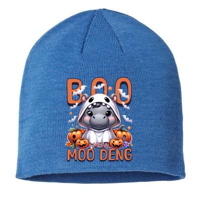 Boo I Mean Moo Deng Halloween Pygmy Hippo Gift Sustainable Beanie