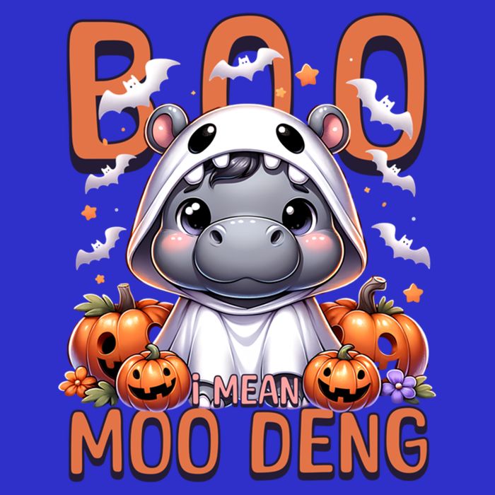 Boo I Mean Moo Deng Halloween Pygmy Hippo Gift 16 in Basic Backpack