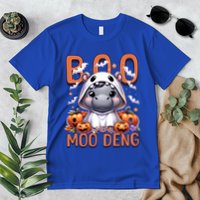 Boo I Mean Moo Deng Halloween Pygmy Hippo Gift Premium T-Shirt