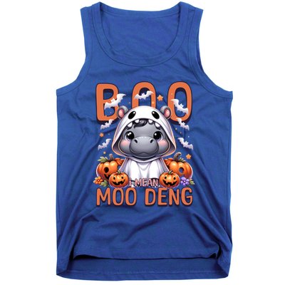 Boo I Mean Moo Deng Halloween Pygmy Hippo Gift Tank Top