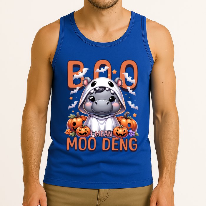 Boo I Mean Moo Deng Halloween Pygmy Hippo Gift Tank Top
