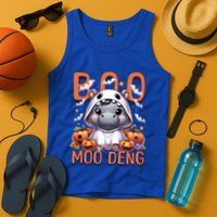 Boo I Mean Moo Deng Halloween Pygmy Hippo Gift Tank Top