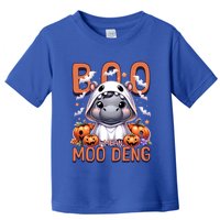 Boo I Mean Moo Deng Halloween Pygmy Hippo Gift Toddler T-Shirt