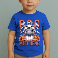 Boo I Mean Moo Deng Halloween Pygmy Hippo Gift Toddler T-Shirt