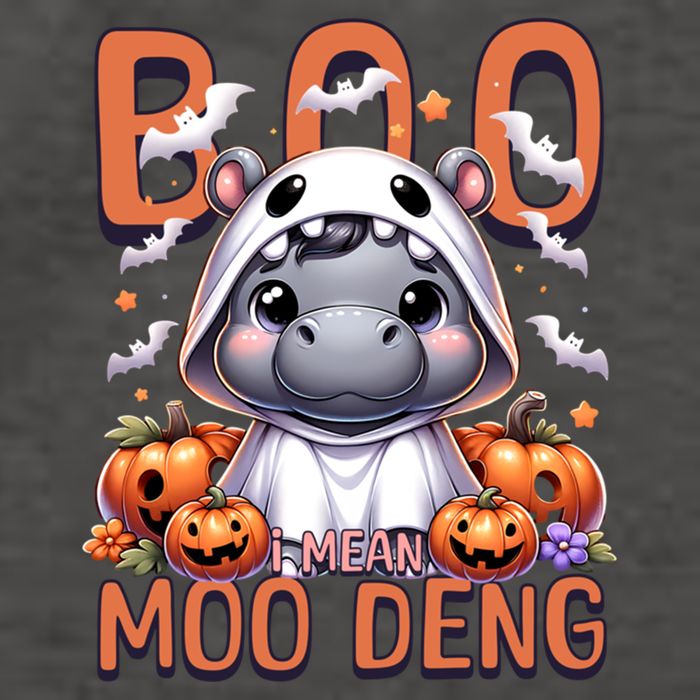 Boo I Mean Moo Deng Halloween Pygmy Hippo Gift Vector Backpack
