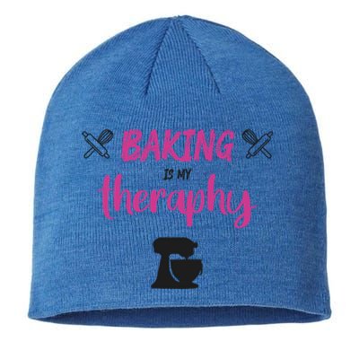 Baking Is My Therapy Cute Baker Biscuit Baking Culinary Cool Gift Sustainable Beanie