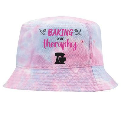 Baking Is My Therapy Cute Baker Biscuit Baking Culinary Cool Gift Tie-Dyed Bucket Hat