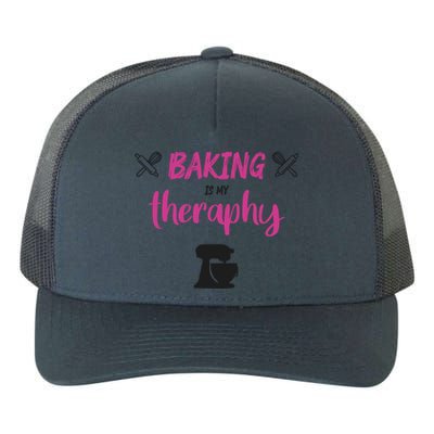 Baking Is My Therapy Cute Baker Biscuit Baking Culinary Cool Gift Yupoong Adult 5-Panel Trucker Hat