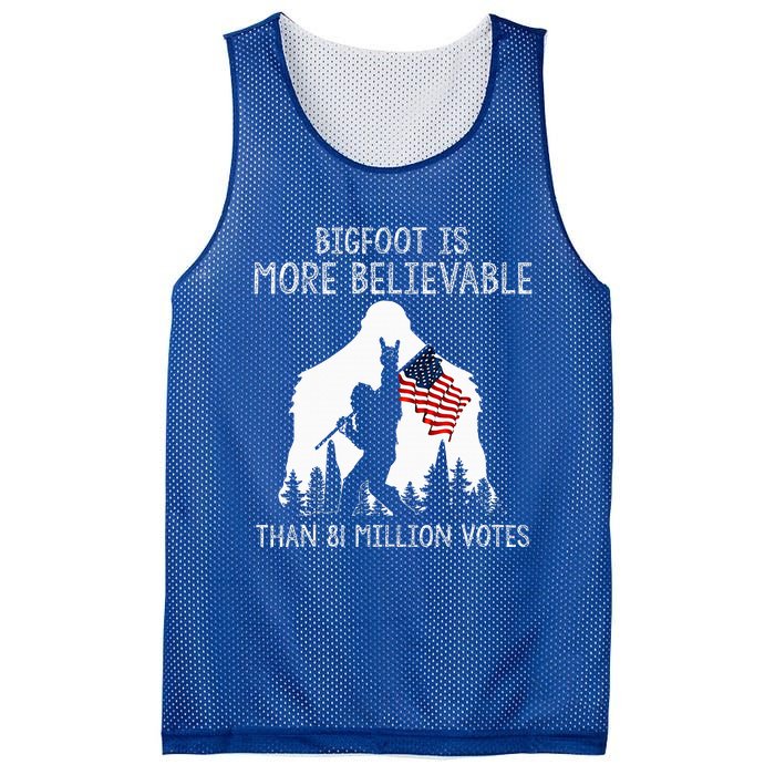 Bigfoot Is More Believable Than 81 Million Votes Vintage Mesh Reversible Basketball Jersey Tank