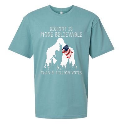 Bigfoot Is More Believable Than 81 Million Votes Vintage Sueded Cloud Jersey T-Shirt