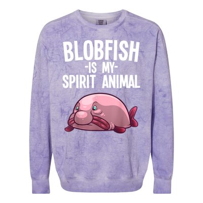 Blobfish Is My Spirit Animal Funny Blobfish Meme Colorblast Crewneck Sweatshirt