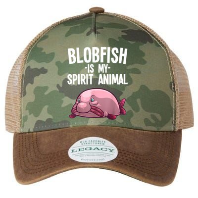 Blobfish Is My Spirit Animal Funny Blobfish Meme Legacy Tie Dye Trucker Hat