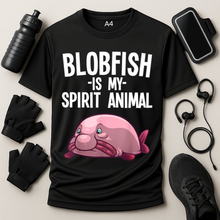 Blobfish Is My Spirit Animal Funny Blobfish Meme Performance Shirt
