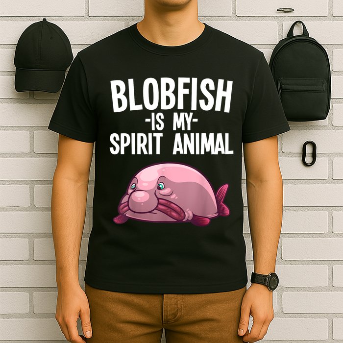 Blobfish Is My Spirit Animal Funny Blobfish Meme T-Shirt