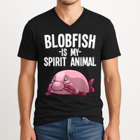 Blobfish Is My Spirit Animal Funny Blobfish Meme V-Neck T-Shirt