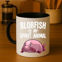Blobfish Is My Spirit Animal Funny Blobfish Meme Mug