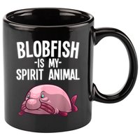 Blobfish Is My Spirit Animal Funny Blobfish Meme 11oz C Handle Ceramic Mug