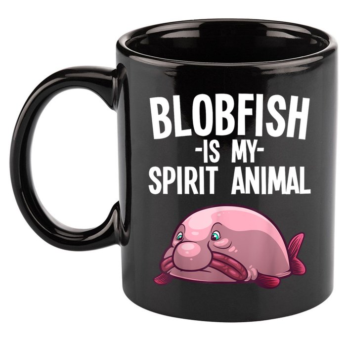 Blobfish Is My Spirit Animal Funny Blobfish Meme 11oz C Handle Ceramic Mug