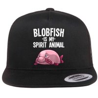 Blobfish Is My Spirit Animal Funny Blobfish Meme Flatbill Hat