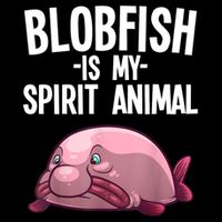 Blobfish Is My Spirit Animal Funny Blobfish Meme Flatbill Hat