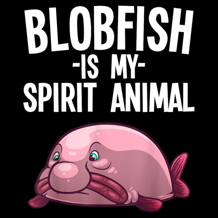 Blobfish Is My Spirit Animal Funny Blobfish Meme Flatbill Hat