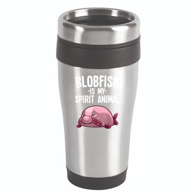 Blobfish Is My Spirit Animal Funny Blobfish Meme 16oz Travel Tumbler