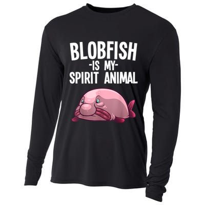 Blobfish Is My Spirit Animal Funny Blobfish Meme Cooling Performance Long Sleeve Crew